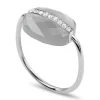 BAGUE AURORE PIERRE DE LUNE GRISE ET DIAMANTS OR BLANC