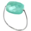BAGUE OR BLANC COUSSIN AMAZONITE