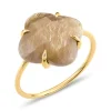 BAGUE VICTORIA PIERRE DE SOLEIL OR JAUNE