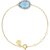 BRACELET ALMA TOPAZE SWISS BLUE ET DIAMANTS OR JAUNE