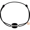 BRACELET AURORE CORDON NOIR ONYX COUSSIN + DIAMANTS OR ROSE