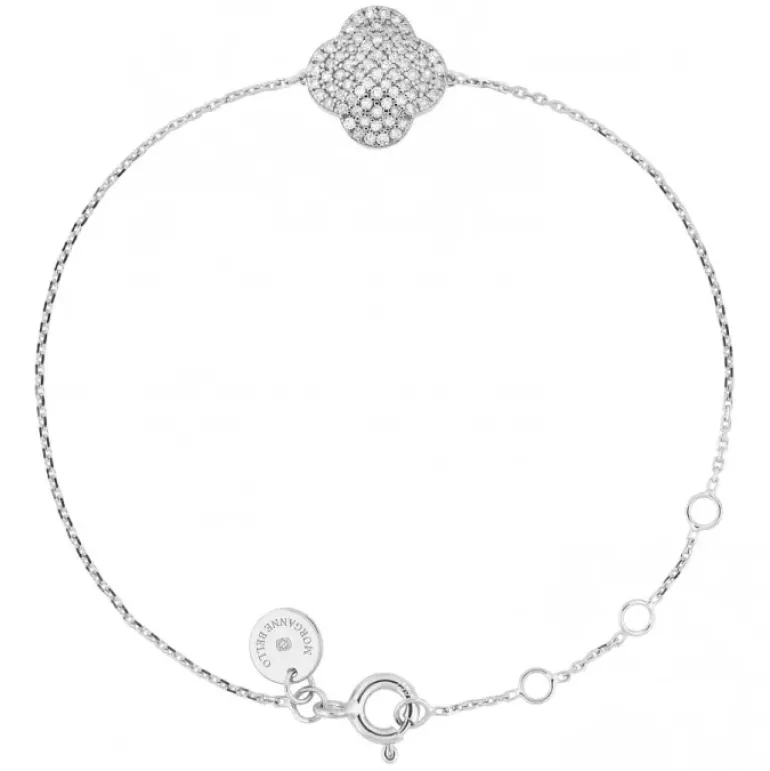 BRACELET CHANCE DIAMANTS SERTIS OR BLANC
