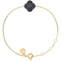 BRACELET CHANCE DIAMANTS NOIRS SERTIS OR JAUNE