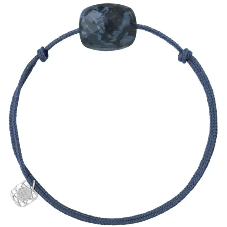 BRACELET CORDON BLEU JEAN COUSSIN PIETERSITE BLEUE