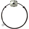 BRACELET CORDON CHOCOLAT COUSSIN OVERSIZE PYRITE