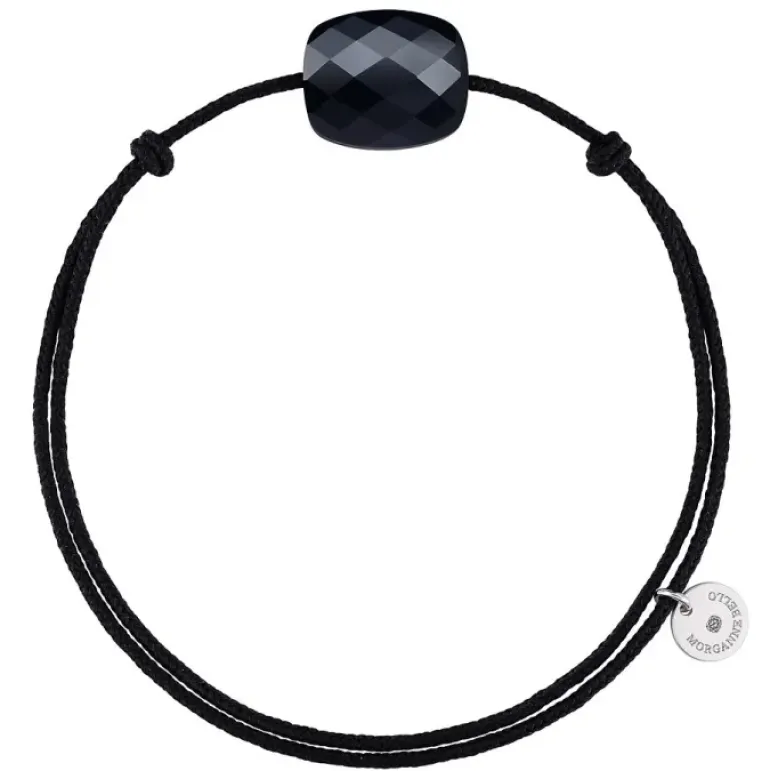 BRACELET CORDON NOIR COUSSIN ONYX