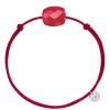 BRACELET CORDON ROUGE COUSSIN QUARTZ ROUGE