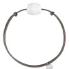 BRACELET CORDON TAUPE COUSSIN AGATE BLANCHE