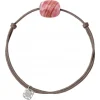 BRACELET CORDON TAUPE COUSSIN RHODOCHROSITE