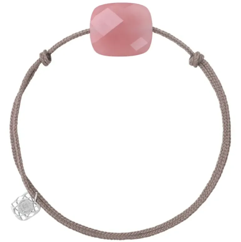 BRACELET CORDON TAUPE COUSSIN OVERSIZE QUARTZ GUAVA