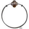 BRACELET CORDON TAUPE TREFLE QUARTZ FUME