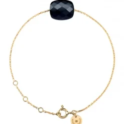 BRACELET OR JAUNE COUSSIN ONYX