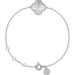 BRACELET VICTORIA DIAMANTS NACRE BLANCHE + DIAMANTS OR BLANC