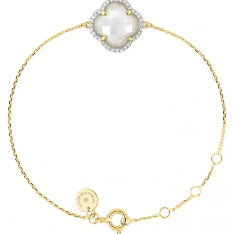 BRACELET VICTORIA DIAMANTS OPALE ETHIOPIENNE + DIAMANTS OR JAUNE