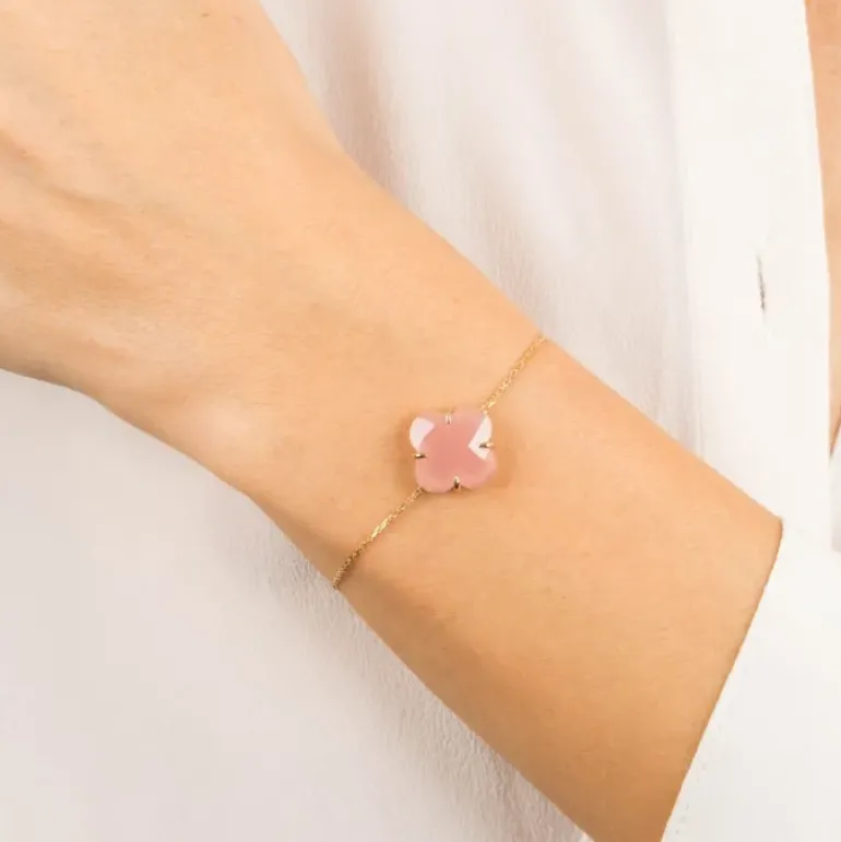 BRACELET VICTORIA QUARTZ GUAVA OR JAUNE
