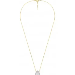 COLLIER ALMA NACRE BLANCHE ET DIAMANTS OR JAUNE