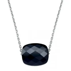 COLLIER OR BLANC COUSSIN ONYX