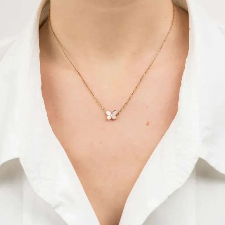 COLLIER PM ROSE NACRE ROSE