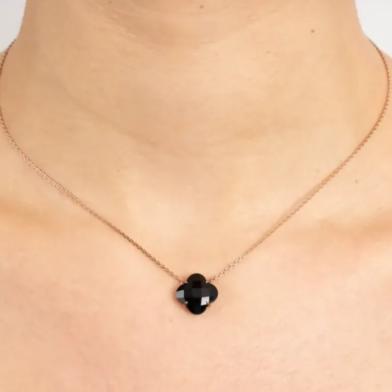 COLLIER VICTORIA ONYX OR ROSE