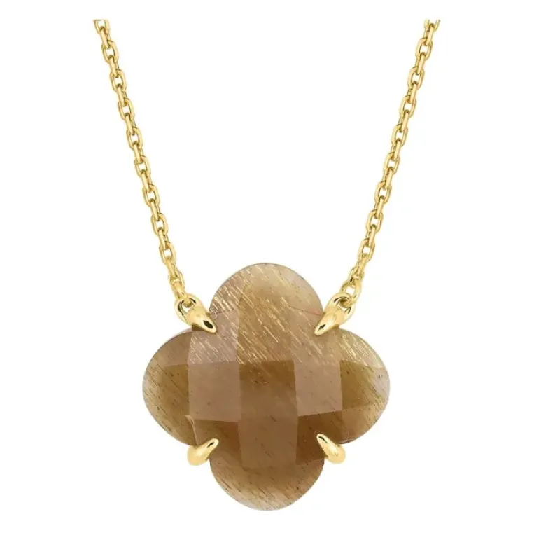 COLLIER VICTORIA PIERRE DE SOLEIL OR JAUNE