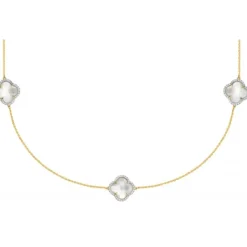 SAUTOIR VICTORIA DIAMANTS NACRE BLANCHE + DIAMANTS OR JAUNE